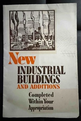 1940s BROADSIDE, INDUSTRIAL BUILDINGS,  TRUSCON STEEL CONSTRUCTION ARCHITECTURE Foto 1 de 3