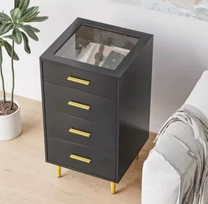 4 Drawers With Tempered Glass - Picture 1 of 6