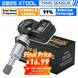XTOOL TPMS Sensors TS100 315/433 MHz 2-in-1 Car Tire Pressure Metal Programmable - Picture 1 of 13