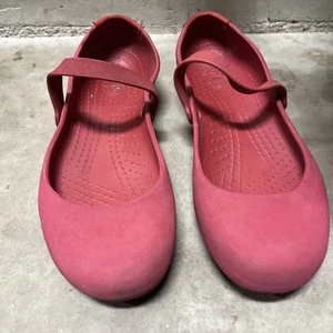 Crocs Kadee Zapatos Ballet Planos Punta Redondeada Sin Cordones Rojo, Mujer Talla 9 - Imagen 1 de 10