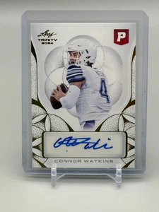 2023 AUTOGRAPHED CONNOR WATKINS VILLANOVA QB1 LEAF TRINITY #BA-CW3 (RC, AU, SSP) - Picture 1 of 2