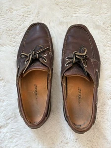 Timberland Men’s Leather Boat Lace Up Shoes In Medium Brown - UK SIZE 8.5 (8.5M) - Picture 1 of 12