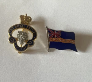 Two british legion Enamel Pin badges - Foto 1 di 4