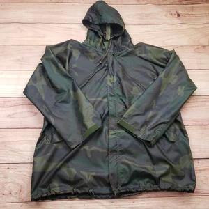 ORC Industries Parka Wet Weather Jacket Mens Medium Camo Hooded Waterproof Army - Picture 1 of 17