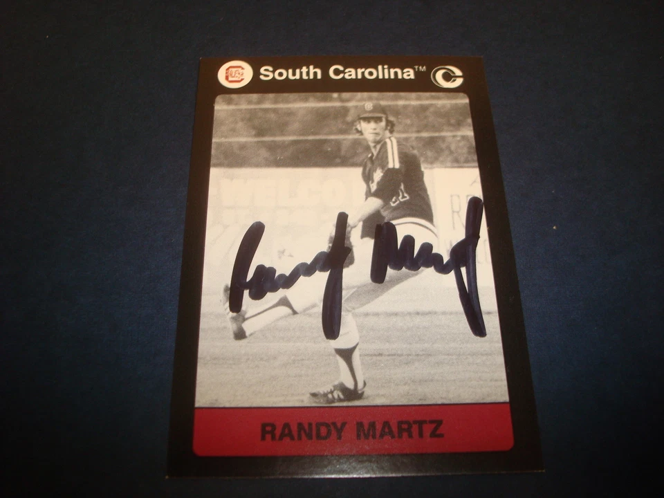 Randy Martz Cubs South Carolina 1991 Collegiate Collection Signed Autograph M7 - Image 1 of 1