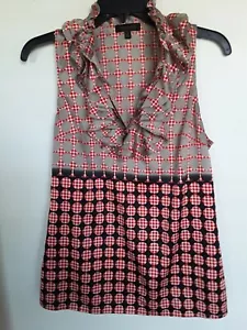 The Limited Women Top Sleeveless Ruffle Multi color Summer Sz S - Picture 1 of 4
