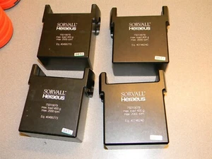 4 Sorvall Heraeus 75015679 Buckets with 4 Sorvall 75015686 Card Holders - Picture 1 of 12