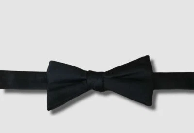 $50 Alfani Men's Solid Black Pre-Tied Adjustable Bow Tie - Image 1 of 2