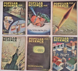 6 Popular Science Magazines March - August 1946 ~ Lot #2 - Picture 1 of 10