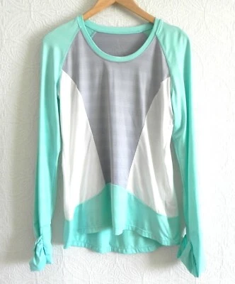 MPG Active Top Colorblock Pullover Long/ Thumbhole Sleeve Hi-Low Hem Size L - Image 1 of 4