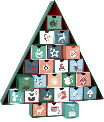 Advent Calendar Christmas Tree 2024 Empty 24 Days X-Mas Countdown Green - Image 1 of 4