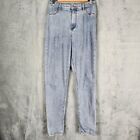 Glassons Denim Womens Straight Jeans Size 12 Blue Acid Wash High Waisted Pants