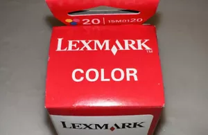 Lexmark # 20 Tri Color -3 Genuine Print Cartridge Magenta Yellow Blue Sealed Ink - Picture 1 of 9