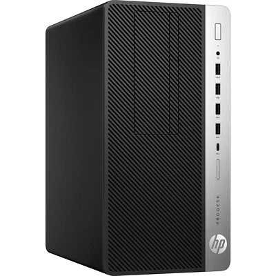 HP ProDesk 600 G4 MT UP TO Intel i7-8700 64GB RAM 2TB SSD 4TB HDD NVIDIA GTX 745 - Image 1 of 4