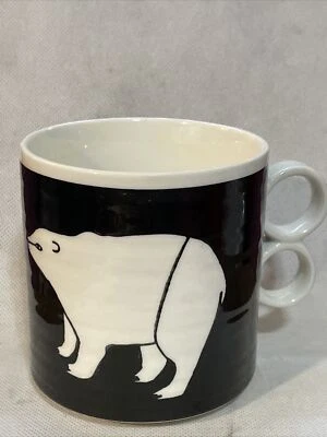 Anthropologie Keep Co Polar Bears Black Mug - Image 1 of 4