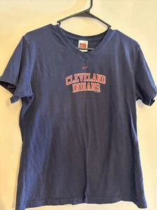 Cleveland  Indians Baseball Nike T-Shirt Youth XL 16-18 V-neck Great Shape!! - Picture 1 of 7