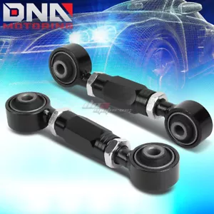 FOR 88-00 CIVIC/CRX/DEL SOL/DC BLACK ADJUSTABLE REAR LOWER TOE CONTROL ARM/BAR - Picture 1 of 5