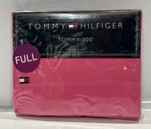 Tommy Hilfiger Blue Full Flat Sheet Pink Tommy 200 Ringspun Combed Cotton - Picture 1 of 6