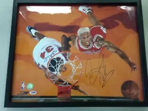 DENNIS RODMAN FRAMED SIGNED 16X20 SIGNED PHOTO PSA/DNA CERTIFIED M91442 - Picture 1 of 1