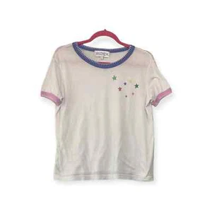 Damen-T-Shirt Wildfox Decke Stitch Ringer Neck Sterne Grafik, Größe Small - Bild 1 von 3