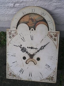 12X17 INCH 8day LONGCASE GRANDFATHER CLOCK DIAL+mov - Picture 1 of 14