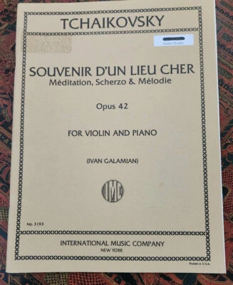 TCHAIKOVSKY, Souvenir d'un lieu cher, op. 42, Violin and Piano - Image 1 of 2