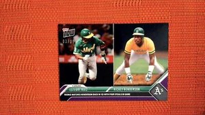2023 Topps Now #192 Esteury Ruiz / Rickey Henderson 3/25 Purple