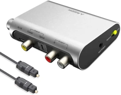 Convertidor de audio digital a analógico de 192 KHz con salida óptica Toslink - Imagen 1 de 4