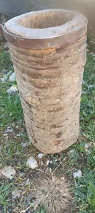 PRIMITIVE ANTIQUE OLD ONE PIECE WOOD WOODEN MORTAR FOR SPICES 19th - Picture 1 of 5