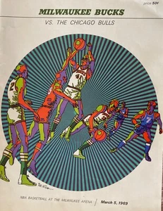 “Lot of 2” Milwaukee Bucks Programs 1969 vs Chicago Bulls & Phoenix Suns - Picture 1 of 4