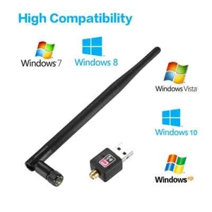 New 300Mbps Wireless USB WiFi Adapter Dongle 802.11/b/g/n 2.4Ghz Laptop PC - Picture 1 of 8
