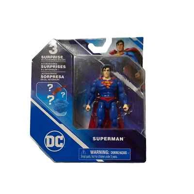 Superman 4” Action Figure & 3 Surprise Accessories By DC Comics 2021 # 423356 - Image 1 of 2