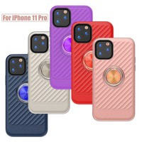 For iPhone 11 Pro Case Protective Slim Cover with 360° Ring Holder Finger Grip