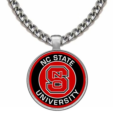 Large NC State Wolfpack Mens Women 24" Stainless Steel Chain Pendant Necklace D5 Cover