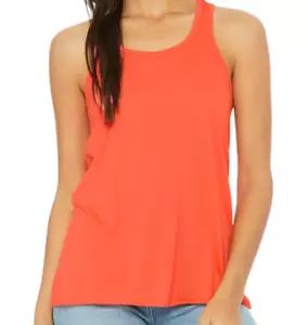 BELLA + CANVAS Women's Flowy Racerback Tank SMALL B8800 NEW - Picture 1 of 3