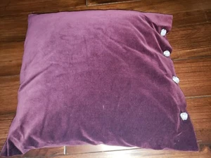 Velvet Purple/Burgundy with tiny rose flowers Throw Pillow/Decorative Pillow EUC - Picture 1 of 4