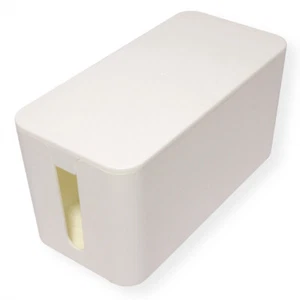 Kabel-Box, klein, weiß, sorgt für einen aufgeräumten Schreibtisch - Bild 1 von 4
