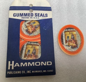 Sellos de goma vintage Hammond de la Natividad de los años 70 36 sellos - Imagen 1 de 3