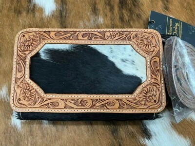 AMERICAN DARLING ~ PIEL ~ BANDOLERA/MUÑEQUERA ~ CARTERA ~ NUEVO CON ETIQUETAS Foto 1 de 4