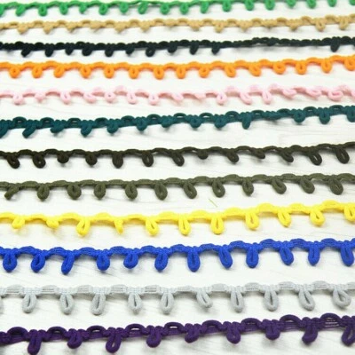 3 Meter Elastic Button Loops Eyelet Costume Wedding Dress Sewing Trimming Craft - Image 1 of 4