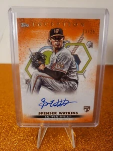Spenser Watkins 2022 Topps Inception /25 ORANGE Auto Autograph RC Rookie Orioles - Picture 1 of 2