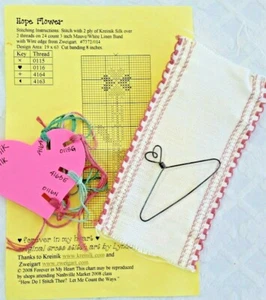 kit Forever in my Heart HOPE FLOWER 19x63 cross stitch 2008 Zweigart Lynda Orme - Picture 1 of 6
