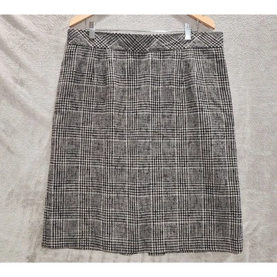 Falda Lápiz Talbots Negra Blanca Texturizada Ponte Pata de Gallo Talla 18 Academia Foto 1 de 4