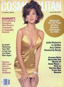 1992 Cosmopolitan January Birthday Gift Christy Turlington Julia Roberts Rape MS - Picture 1 of 8