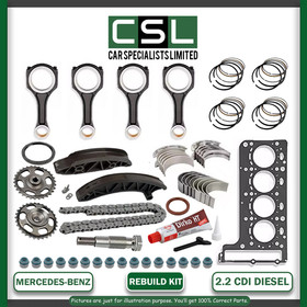 Mercedes-Benz OM651 2.2 CDI Timing Chain Kit Piston Rings Std Connecting Rods Conversion Kit