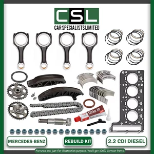 MERCEDES-BENZ OM651 2.2 CDI TIMING CHAIN KIT PISTON RINGS STD CONROD REBUILD KIT - Picture 1 of 24