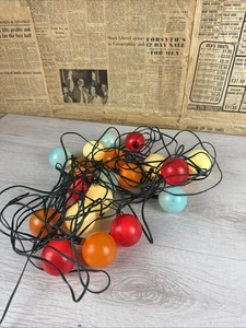 VINTAGE 20 Multicoloured Lantern Fairy Lights Christmas Lights Garden Lights - Picture 1 of 2