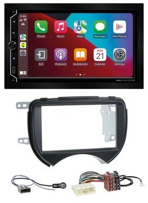 ESX 2DIN DAB USB MP3 Bluetooth Autoradio für Nissan Micra 10-13 schwarz - Bild 1 von 4
