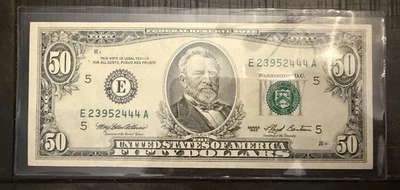 $50 1993 Series Note Federal Reserve Richmond, VA Not Graded Serial: E23952444A - Image 1 of 4