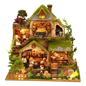 Miniatur Haus Bausatz, Puppenhaus Bausatz, Miniatur Bausatz, DIY Mini Haus Gebäude Ki... - Bild 1 von 5